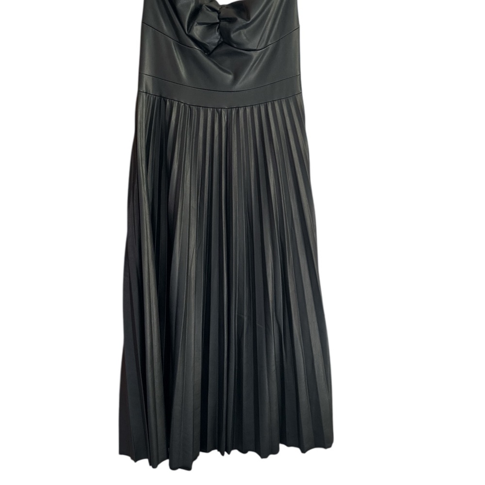 Scoop Elegant Black Faux Leather Strapless Dress NWT Small - Picture 5 of 7